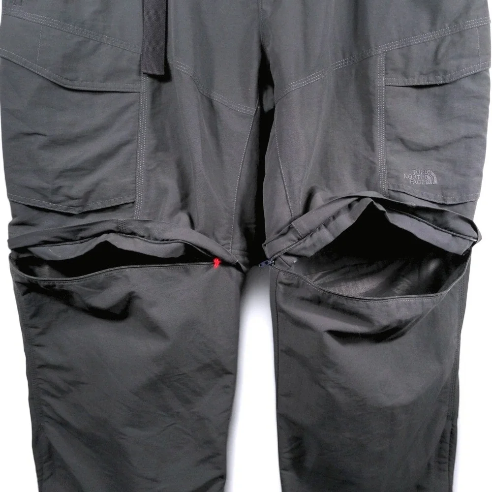 The North Face Mens‎ XXL Convertible Cargo Pants Nylon Gray Gorpcore Workwear